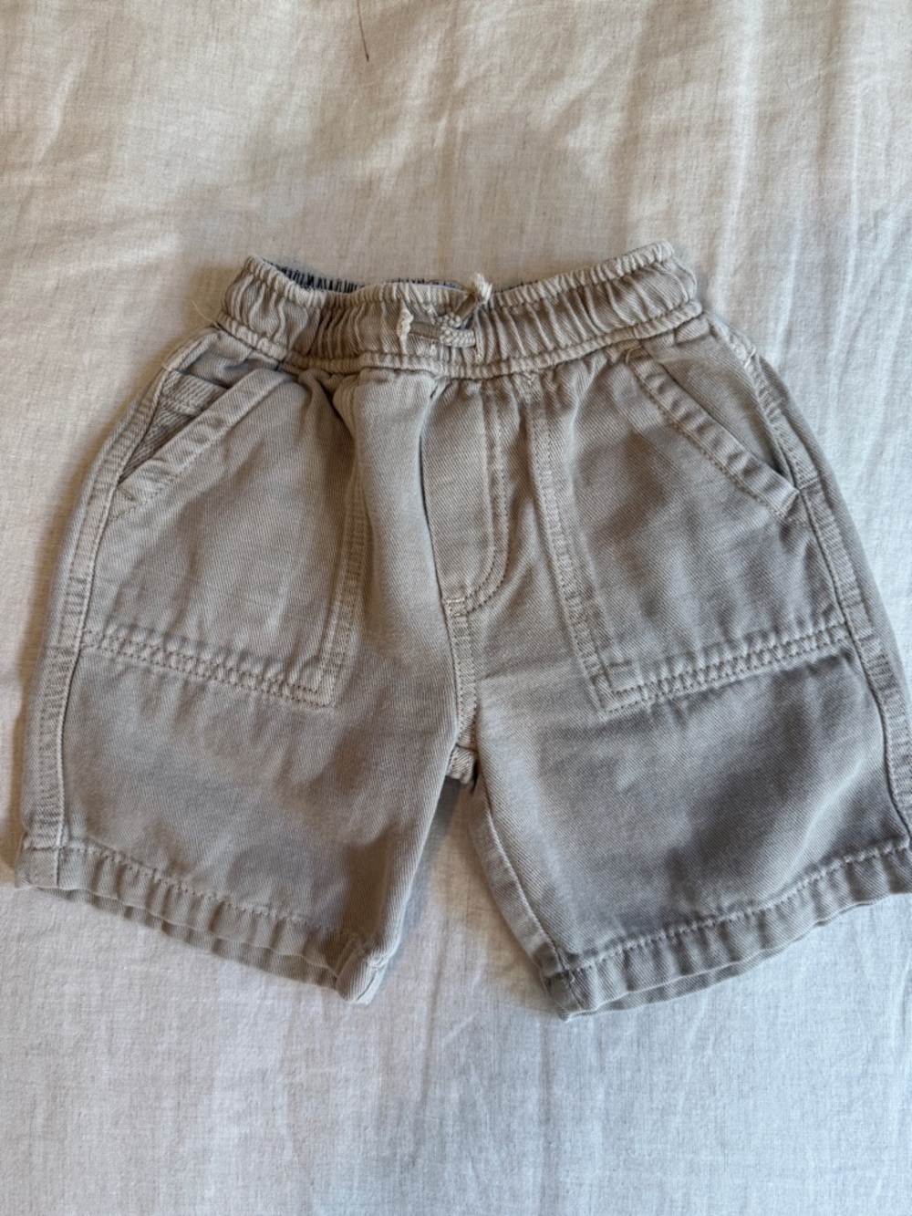 Zara kids Neutral Tan Pull-On Shorts